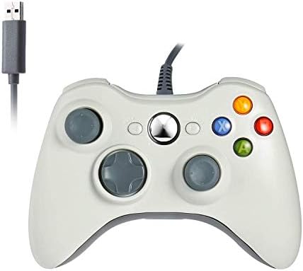Xbox 360 Game Controller, Unionlike USB Wired Gamepad, Joypad with Shoulders Buttons, for Microsoft Xbox 360/Xbox 360 Slim/PC Windows 7 (Black)