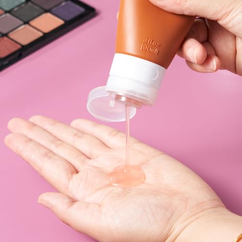 Image of INSFIT Travel Bottles for Toiletries, TSA Approved 3oz Travel Size Containers, BPA Free Leak Proof Squeezable Silicone Tubes for Shampoo Conditioner Lotion Body Wash with Labels