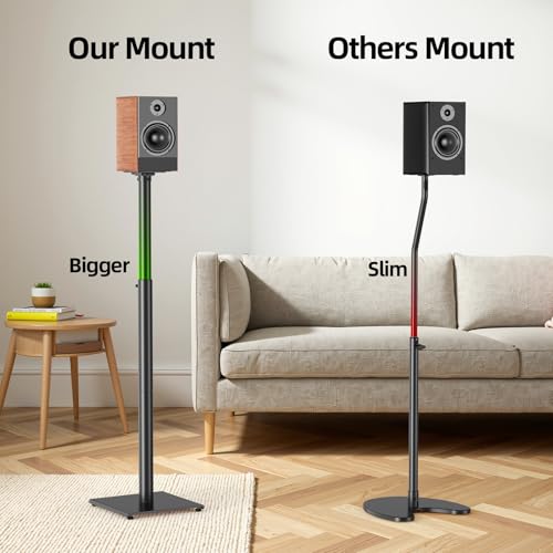 image for USX MOUNT Bookshelf Speaker Stands Pair, Height Adjustable Extends 32-