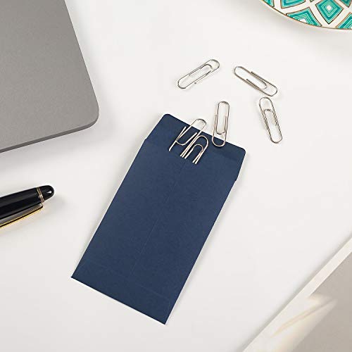 100 Pack Money Envelopes Cash Budget Envelopes #7 Coin Envelope For Cash, Budgeting, Check, Gifts Cards, 3.5 X 6.5 Inches (Navy Blue) #TOP5