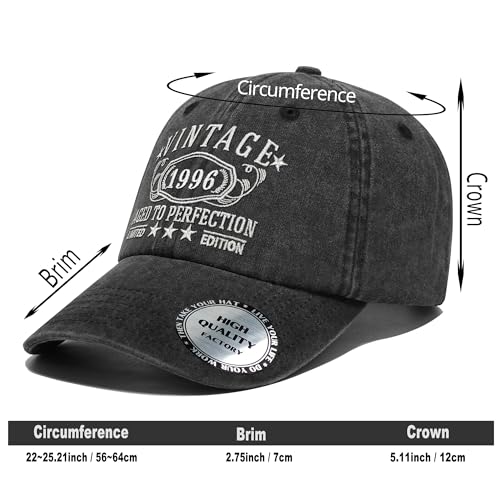Image of 1926-1996 Birthday Gifts for Men Women,Personalized 30th-100th Birthday Ideas Gift,Parents Vintage Hat