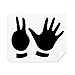 Two Five Gesture Outline Pattern Cleaning Cloth Screen Cleaner 2pcs Suede Fabric