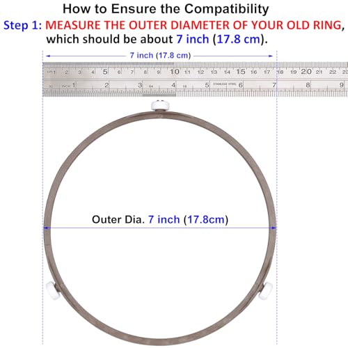 8.8" Microwave Turntable Ring with 15 mm Rollers, 8.8 inch 15 Millimeters - Picture 30 of 55