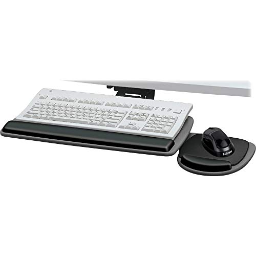 Fellowes 93841 Adjustable Standard Keyboard Platform, 20-1/4w x 11-1/8d, Graphite/Black, 4.5" x 30.5" x 20"