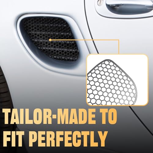 Image of 5Pcs Front Outer Centre Radiator Grille Guards and Side Vent Set,Front Bumper Grille Mesh Inlet Screens Protection Inserts Set for Porsche 986 Boxster /S 1997-2002