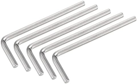 uxcell 3mm Hex Key Wrench, L Shaped Long Arm CR-V Repairing Tool 5 Pcs