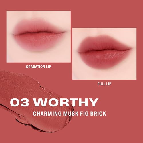 BRAYE LIPSLEEK BLUR | Blush for Cheeks & Lips, Korean Makeup Blush, Cool Lip and Cheek Balm, Vegan Cream, Lightweight w/Blendable & Buildable Makeup, Natural Look 03 WORTHY 0.08oz