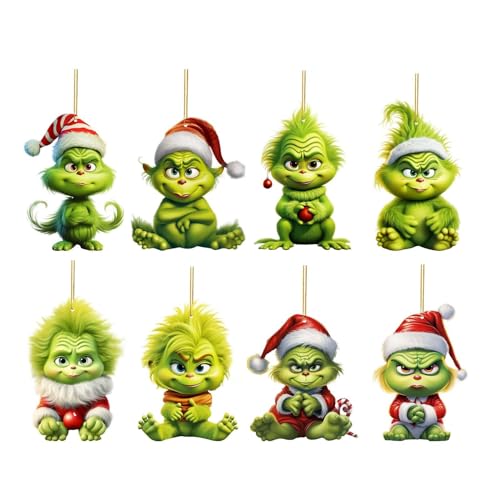 Grinch Deko Weihnachten Weihnachtsbaum Anhänger Acryl Anhänger...