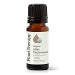 Plant Therapy Organic Atlas Cedarwood Essential Oil 100% Pure, USDA Certified Organic, Undiluted, Natural Aromatherapy for Diffusion, Skin, and Hair, Therapeutic Grade 10 mL (1/3 oz)
