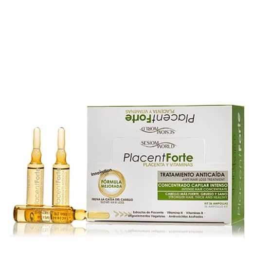 sesioMWorld PlacentForte Placenta och vitaminer anti-håravfall behandling - paket med 36 flaskor