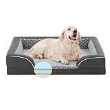 Casa Paw Memory Foam XL Dog Bed with Bolsters, Cooling Dog Beds for Extra Large Dogs, Waterproof Ort