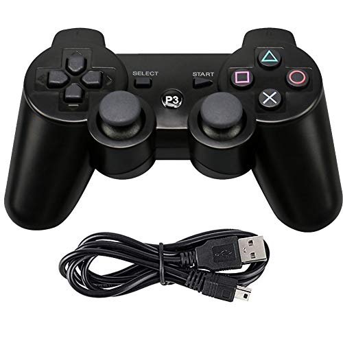 Wireless Bluetooth Controllers Remote Gaming Gamepad for Playstation 3/PC/Android/iPhone(Black) Ergonomic Wireless Game Controller