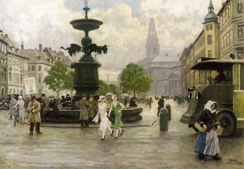 Tableaux Modernes Storkespringvand Copenhague pour briser la monotonie des murs de bureau vides