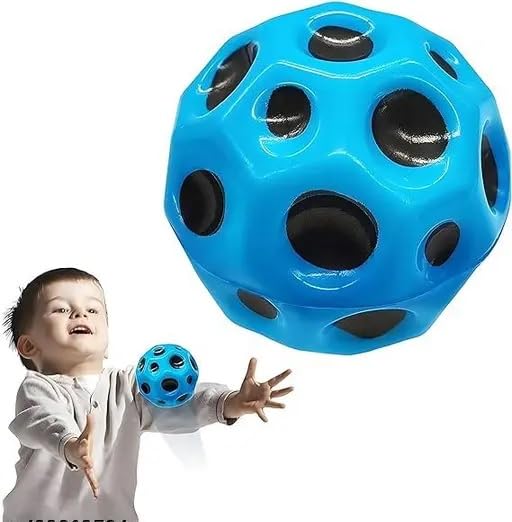 Crazy Buy Moon Ball, High Bouncy Balls, for Kids and Adults, Improve Hand-Eye Coordination, Easy to Grip and Catch Multicolor (Pack of 1)