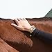 Minimalist 18K Gold Horsebit Bangle – Sleek 18K Gold Plated Stainless Steel Cuff Bracelet. Elegant Snaffle Bit Horse Jewelry Gift for Her in Keepsake Pouch with Bow. Country Chic Western Bracelet