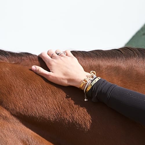 Horse Bit & Horseshoe Bracelets in Silver & Gold – Stackable Stainless Steel Bangles, Minimalist & Elegant Horse Jewelry4