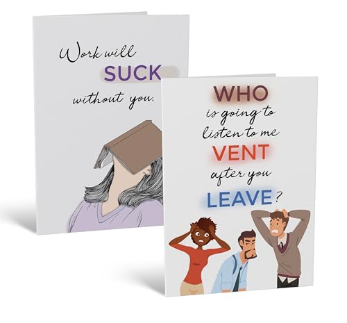 Better Office Products 2 Pack Fun Farewell Goodbye to Coworker