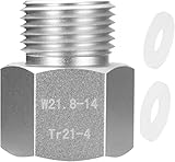 ☘️【Einfach zu installieren】: Das Innengewinde von Soda Stream Adapter ist Tr21-4 und das Außengewinde ist w21.8, was sehr bequem zu installieren ist.Sie ​​müssen den Stecker sehr fest darauf schrauben, Andernfalls wird ein wahrnehmbarer Ton erzeugt.