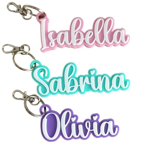 Custom Keychain, Personalized Backpack Keyring, Luggage Tag, Waterbottle Name Tag, Party Favors...
