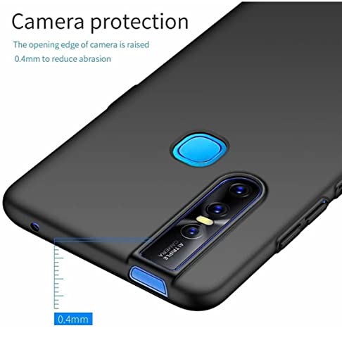 Image of Mobile Back Cover Case for Vivo V15 (Silicone Case|CameraProtection|Black SC1510)