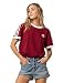 adidas Women's 3 Stripes Tee, Collegiate Burgundy, M