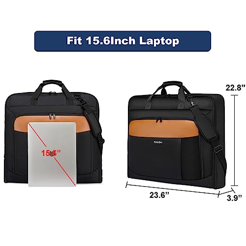 Garment Bags for Travel Large Suit Bag for Men Women, Foldable Carry on Garment Bag 40-Inch Up to 3 Suits for Business Trips, Waterproof 2 in 1 Hanging Suit Luggage Bag, Fits 15.6 Inch Laptop, Brown - Image 6