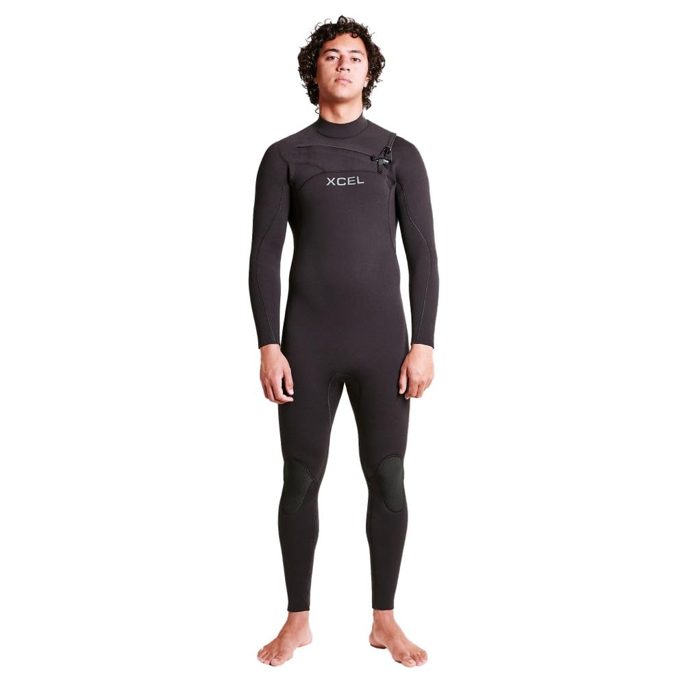 XCEL 2025 Hombres Comp + 4/3mm Chest Zip Neopreno MN43CPC4 - Black