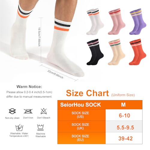 Striped Socks Tube Socks Retro Style Colorful Crew Funny Sock2