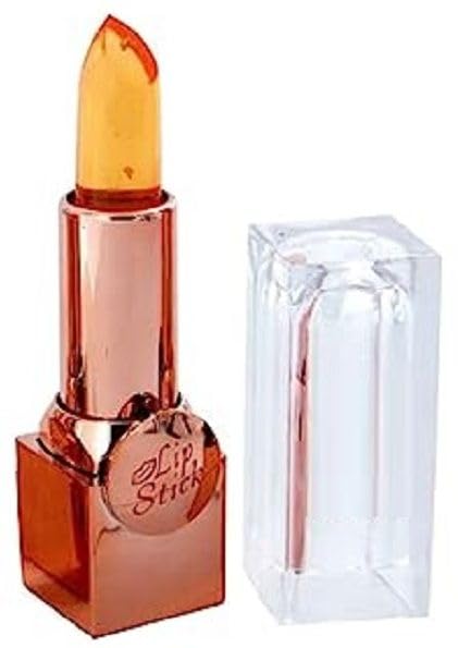 Image of Pink Colour Change Classic Gel Lipstick With Goldleaf