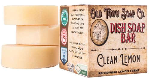 10 Best Solid Dish Soaps to Make Washing Dishes a Breeze 1 Old Town Soap Co. Lemon Dish Soap Bar (3-Pack)