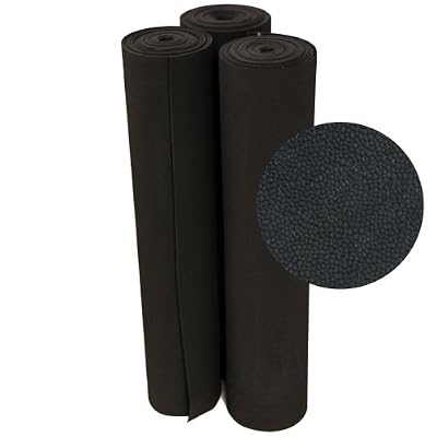 Rubber-Cal"Tuff-n-Lastic" Rubber Runner Mat - 1/8 inches x 48 inches x 2ft Rolled Rubber Flooring - Black