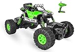 Rainbrace Waterproof RC Truck Remote Control Car 4WD Off Road Monster Truck Crawler with Dual Motors 4 Steering Mode Big Remote Control Truck Toy for Boys Age 6 12 Years Old - Green