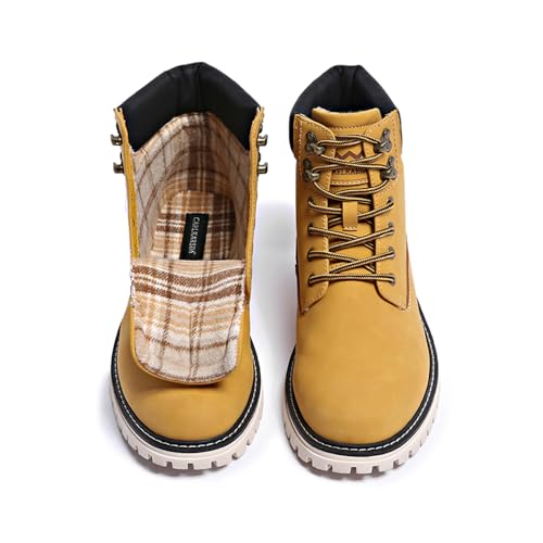 Image of Mens Snow Boots Fur Lined Hiking Boots Waterproof Anti-Slip Outdoor Climbing Shoes