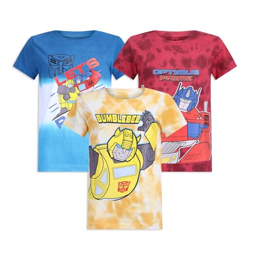 Transformers One Bumblebee and Optimus Prime Boys 3 Pack Short Sleeve T-Shirt for Little Kids