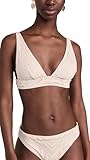 Vitamin A Women's Lyra Bralette Top, NTL, Off White, Tan, L