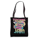Teaching Is My Jam Retro 90's Teacher Tote Bag