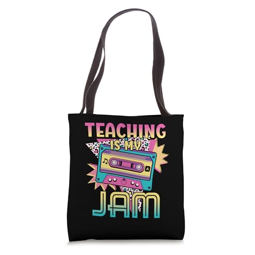 Teaching Is My Jam Retro 90's Teacher Tote Bag