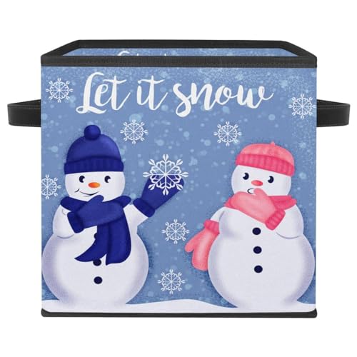 Bacs avec poignées cube de rangement pliable motif Noël