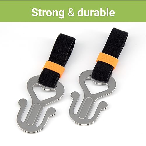 SVD.PET 2PC Dog Poop Bag Holder, Stainless Steel Waste Bag Holder, Dog Poop Bag Carrier, Hand Free Holder (Metal)
