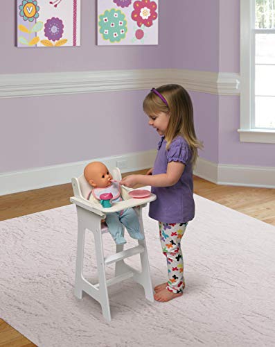 Badger Basket White Doll High Chair With Plate, Bib, And Spoon (Fits American Girl Dolls) #TOP5