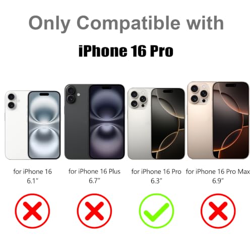 Image of Magnetic Case for iPhone 16 Pro [Compatible with Magsafe] [Cute Fashion Fluorescent Design] [1 Screen Protector] Slim Translucent Matte Case for iPhone 16 Pro 6.3 inch 2024, Desert