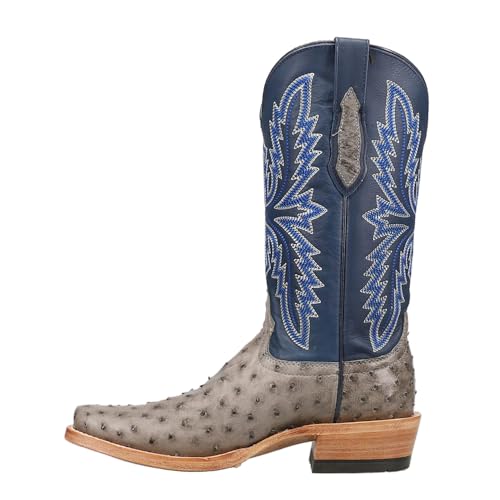 ARIAT Men's Futurity Relentless Exotic Ostrich Western Boot Square Toe - 10053826 10.5 D(M) US Grey3