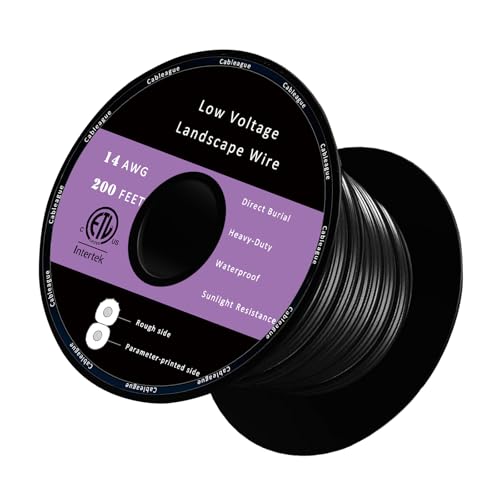 14/2 low voltage landscape lighting wire 200ft 14AWG*2C black