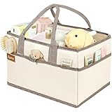 Resovo Baby Diaper Caddy Organizer with Handle, Baby Shower Gifts Basket, Nursery Storage Organizer for Newborn, Newborn Essentials Registry Must Have, Portable Car Caddy Organizer for Diapers