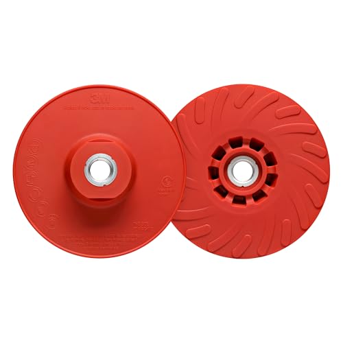 Disque de sauvegarde nervuré extra dur 3M rouge pour abrasion intensive - 2