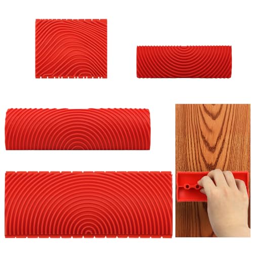 4 PCS Rubber Wood Graining Painting Tool Set