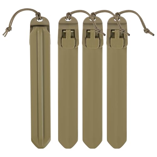 Yi Concept MOLLE Sticks, Set of 4, Plastic Clips for Attaching Gear to MOLLE Webbing (Tan, 6
