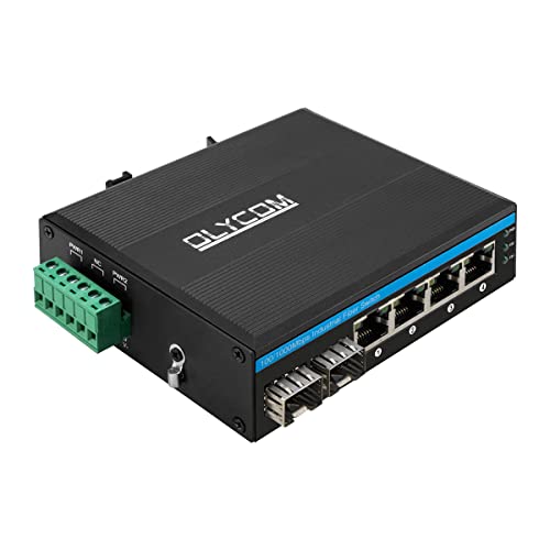 Image of Gigabit Switch 4 Ports Industrial Ethernet Converter DIN-Rail IP40 Rated Network Switch with Mini Size for Security Camera