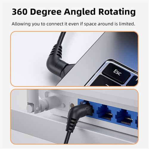 Cable CAT6 UTP RJ45 50 cm rotativo miniatura 7