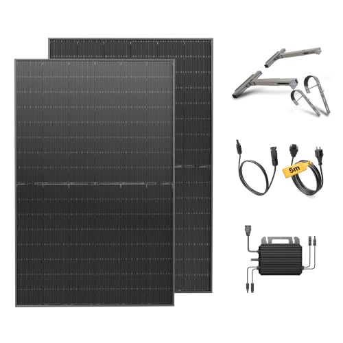 Solakon® 900W Balkonkraftwerk mit Halterung für Balkon, 5m Kabel